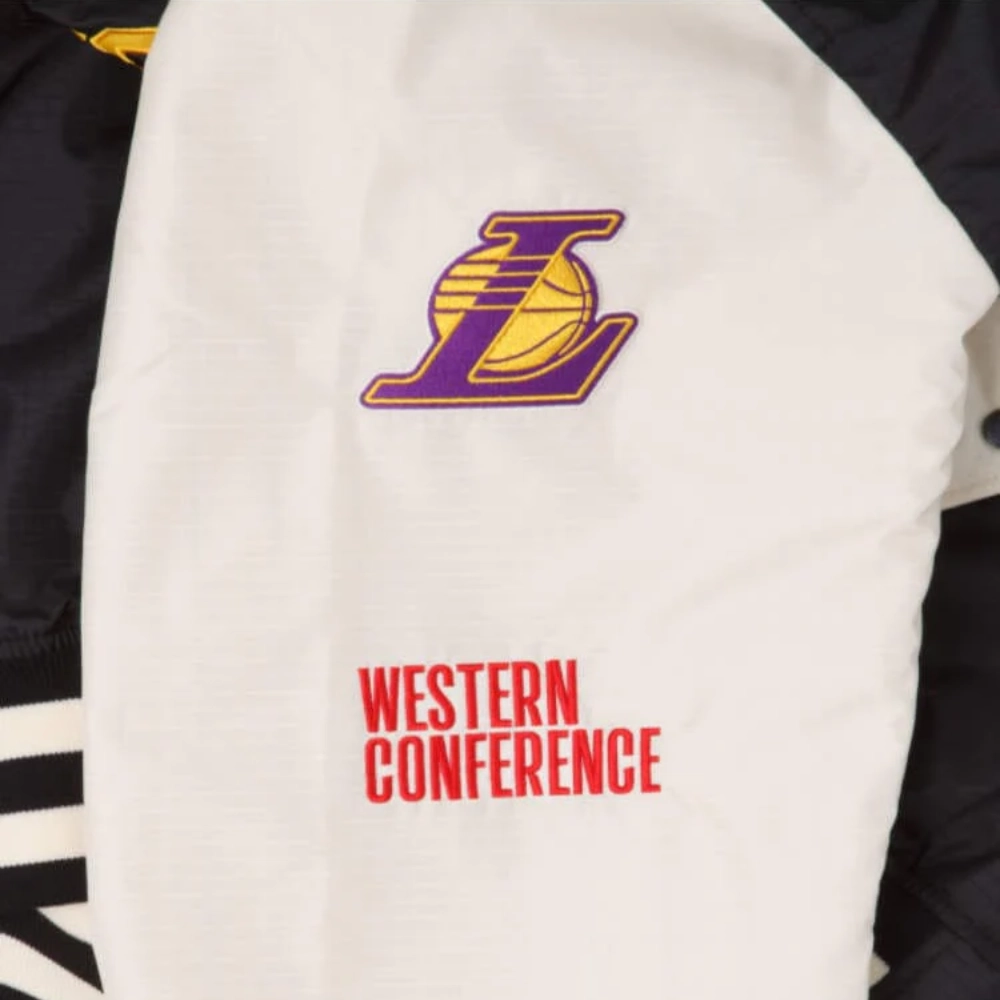 Los angeles lakers x new era x alpha l 2b bomber jacket 5