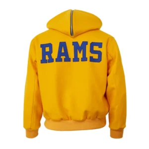 Los angeles rams 1950 authentic wool jacket yellow 2