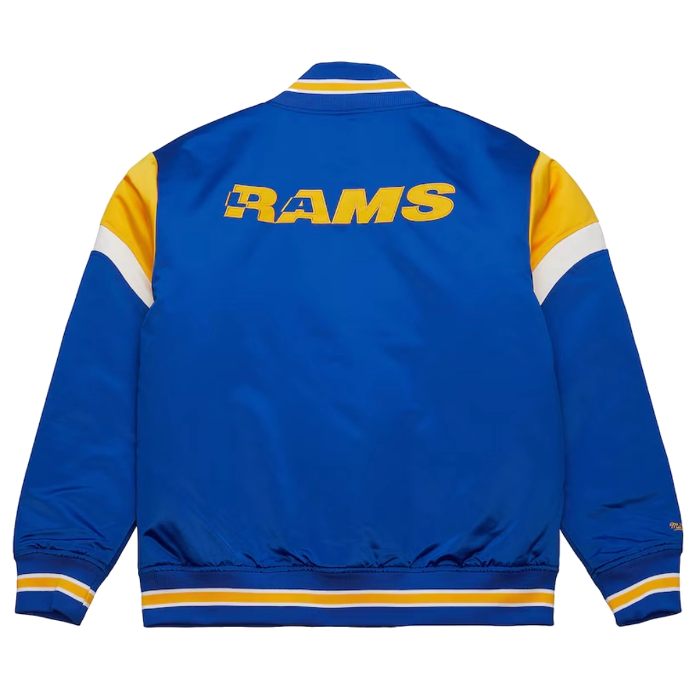 Los angeles rams cooperstown full snap satin varsity jacket 2