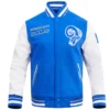 Los angeles rams retro classic wool leather varsity jacket blue white 8