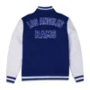 Los angeles rams third down full snap varsity jacket blue white 1 1