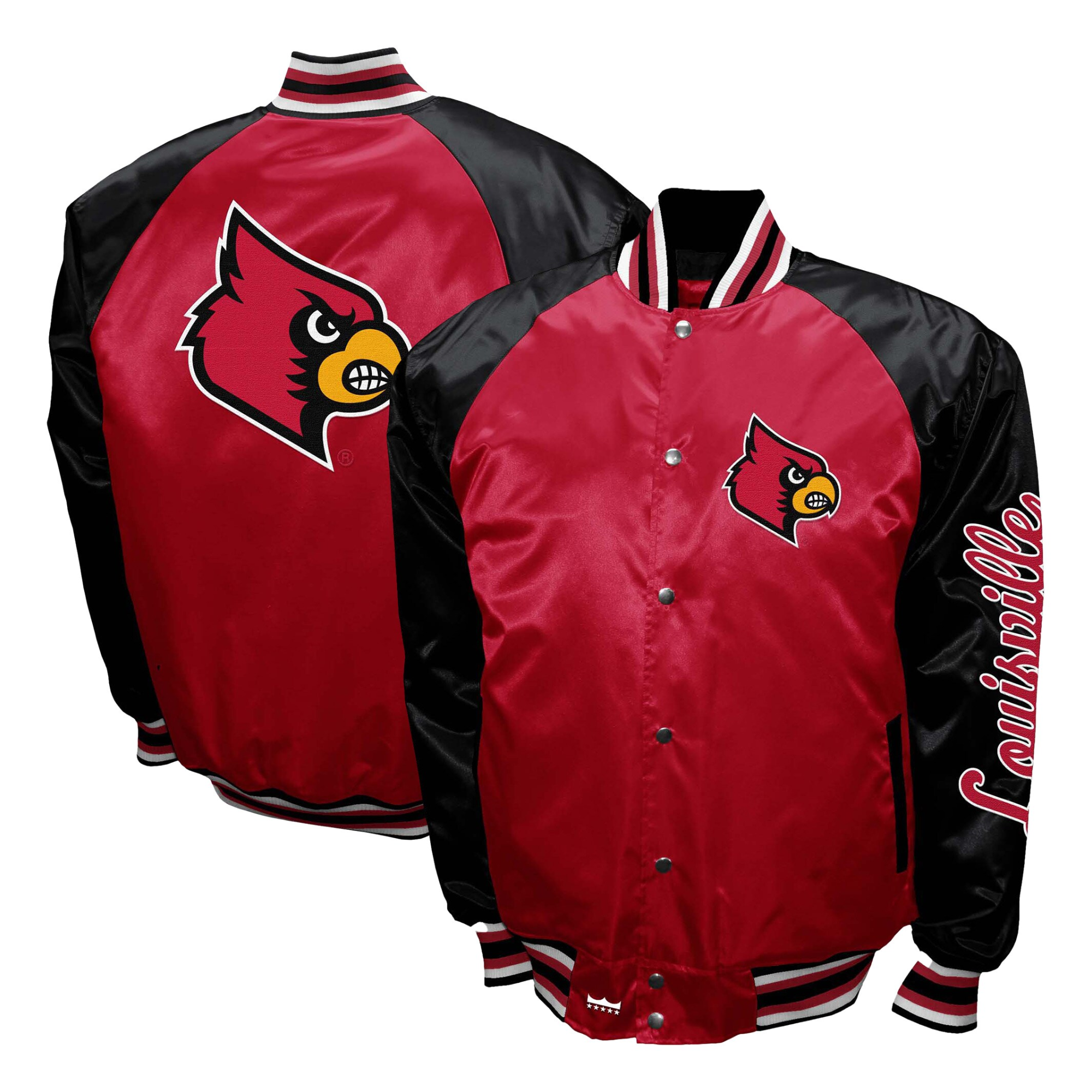 Louisville cardinals franchise club the game satin varsity jacket 4