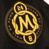 Mamba hall of fame la lakers black wool leather bomber jacket