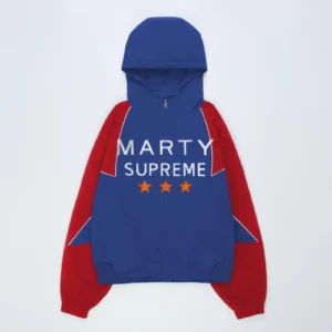 Marty supreme blue and red jacket