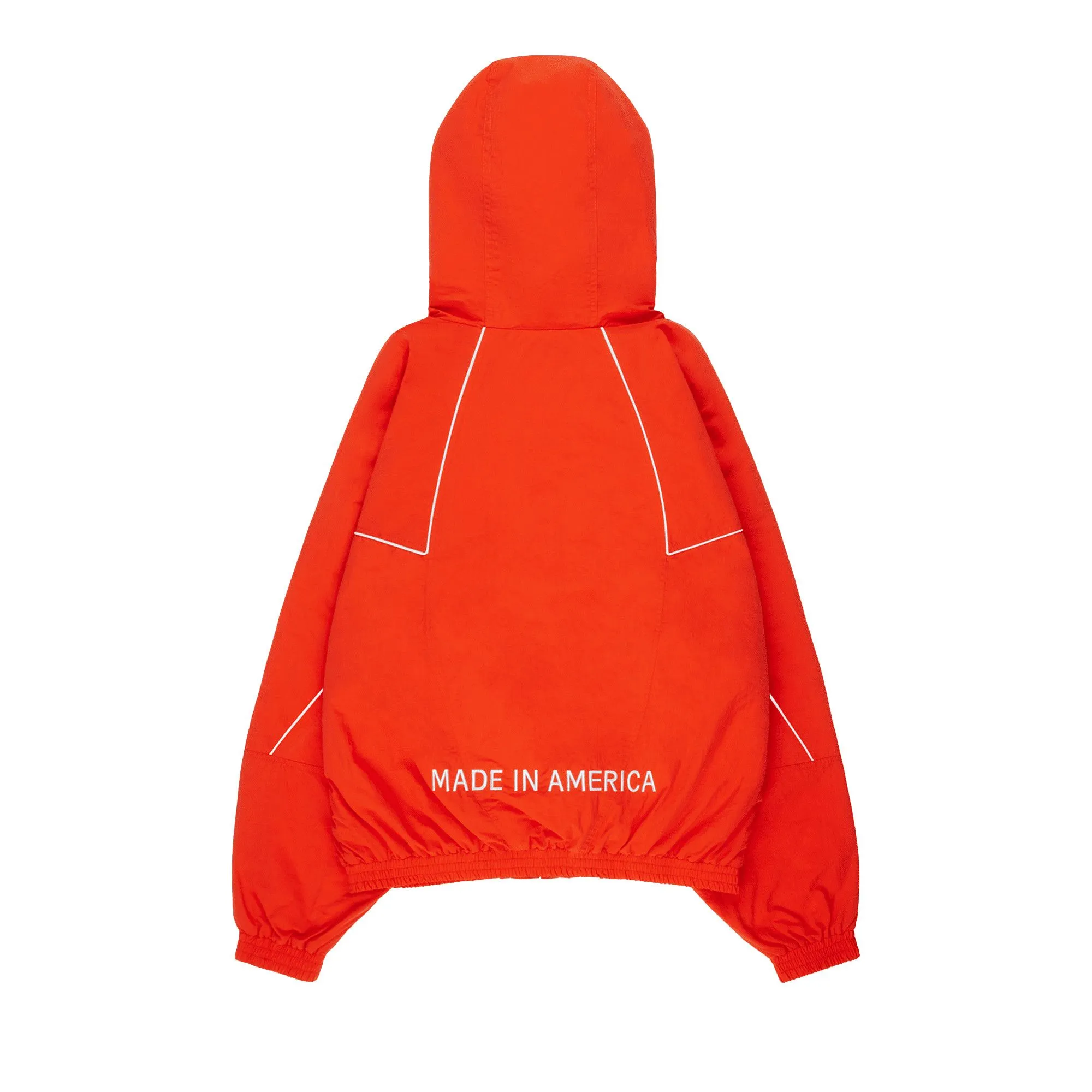 Marty supreme orange jacket back view