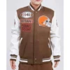 Mash up cleveland browns varsity jacket