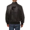 Memphis grizzlies full leather bomber varsity jacket black 2