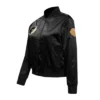 Memphis grizzlies holiday glam womens satin varsity jacket black 2