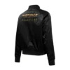 Memphis grizzlies holiday glam womens satin varsity jacket black 3