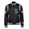 Memphis grizzlies leather varsity jacket black 1