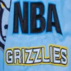 Memphis grizzlies mashup full snap satin varsity jacket blue 1