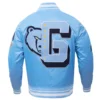Memphis grizzlies mashup full snap satin varsity jacket blue 6