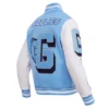 Memphis grizzlies pro standard mashup wool and leather varsity jacket 3