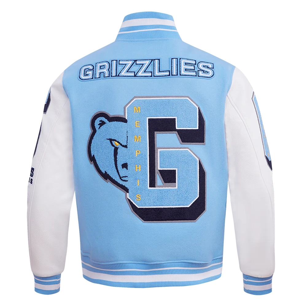 Memphis grizzlies pro standard mashup wool and leather varsity jacket 4