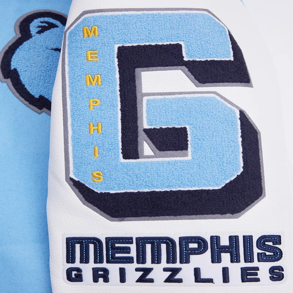 Memphis grizzlies pro standard mashup wool and leather varsity jacket 8