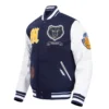 Memphis grizzlies pro standard pro prep wool and leather varsity jacket 1