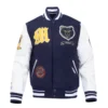 Memphis grizzlies pro standard pro prep wool and leather varsity jacket 2