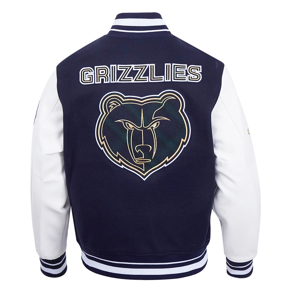 Memphis grizzlies pro standard pro prep wool and leather varsity jacket 4