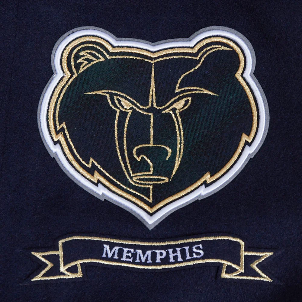 Memphis grizzlies pro standard pro prep wool and leather varsity jacket 6