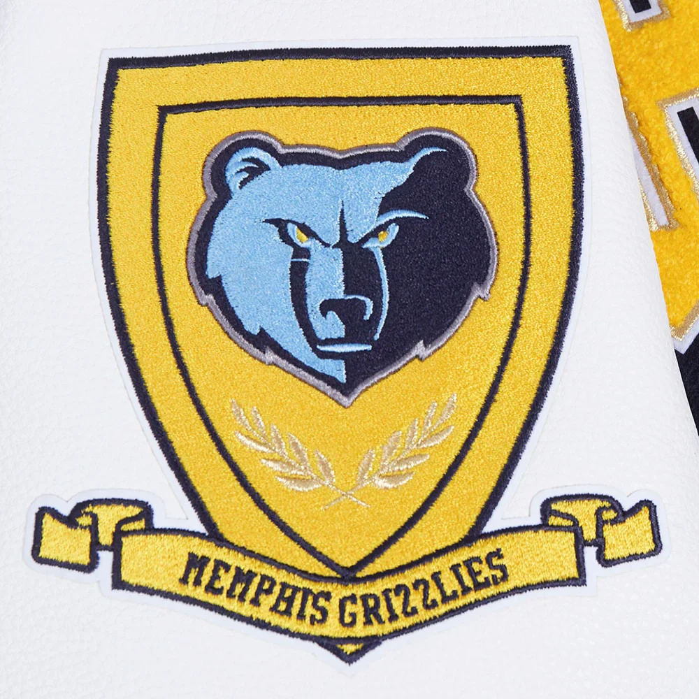 Memphis grizzlies pro standard pro prep wool and leather varsity jacket 8