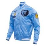Memphis Grizzlies Retro Classic Blue Satin Jacket