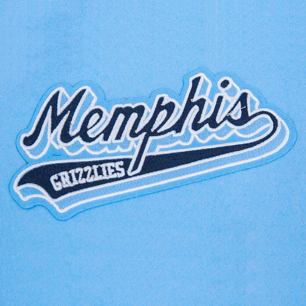 Memphis grizzlies pro standard script tail wool and leather varsity jacket 5