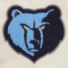 Memphis grizzlies retro classic full snap satin varsity jacket cream 6