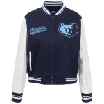 Memphis Grizzlies Script Tail Women's Wool/Leather Jacket