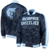 Memphis grizzlies the offensive satin varsity jacket navy 1