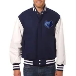 Memphis Grizzlies Two Tone Wool/Leather Jacket