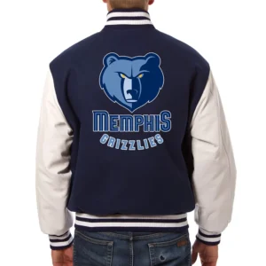 Memphis grizzlies two tone navy white jacket