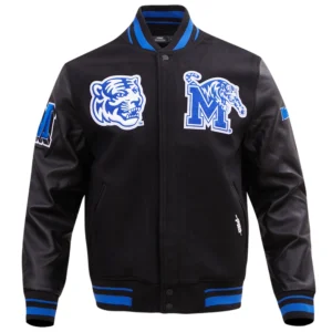 Memphis tigers black classic varsity jacket