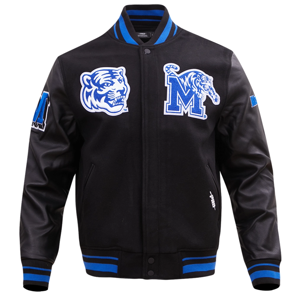 Memphis tigers black classic varsity jacket