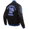 Memphis tigers black classic wool leather varsity jacket
