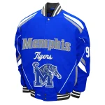 Memphis Tigers Stout Twill Blue Polyester Jacket