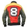 Mens 8 ball multicolor geniune leather jacket new 01