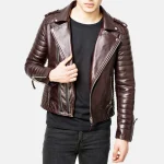Men's Brown Motorcycle Leather Jacket
