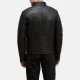 Mens chest yoke black moto jacket