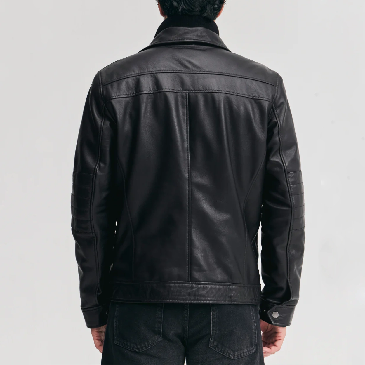 Mens detachable storm black bomber jacket