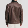 Mens detachable storm brown bomber jacket