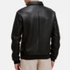 Mens harrington bomber leather jacket