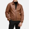 Mens harrington brown bomber jacket