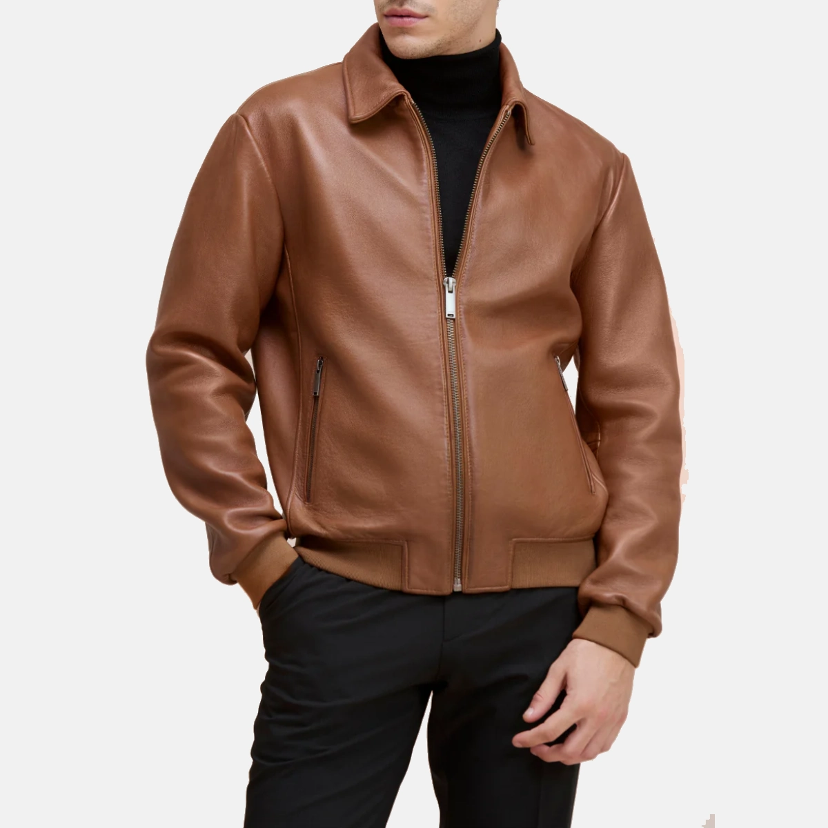Mens harrington brown bomber jacket