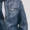 Mens navy jacket adjustable waist