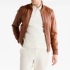 Mens ribbed cuffs whiskey jacket