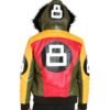 Mens tri color 8 ball bomber leather jacket 02 1