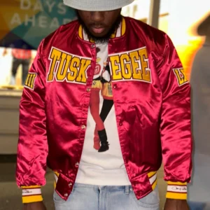 Mens tuskegee golden tigers remix red jacket