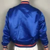 Mets ny blue satin bomber jacket