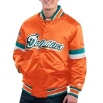 Miami Dolphins Gridiron Home Game Orange Satin Jacket