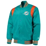 Miami Dolphins Prime Time Aqua Satin Jacket